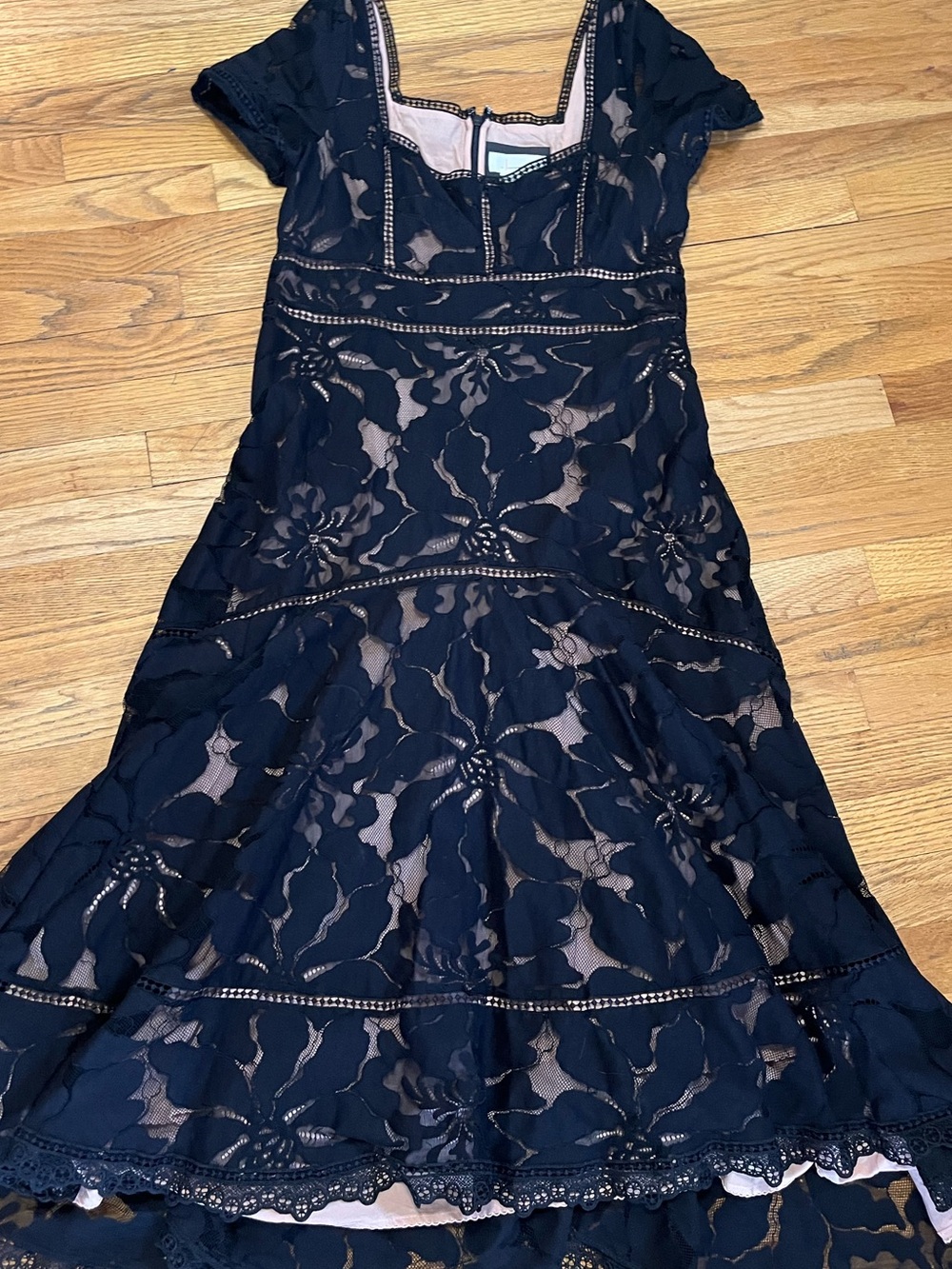 By Anthropologie Slim Lace Maxi Dress 12 - Picture 5 of 5